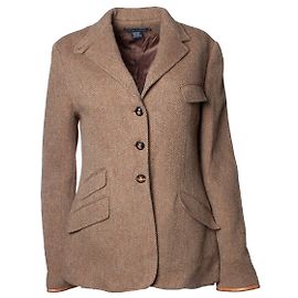 Ralph Lauren wool blazer with leather details Brown