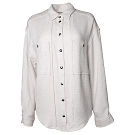 Camicia IRO Nesta con bottoni a pressione in beige Marrone Beige