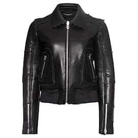 Philipp Plein Quilted leather jacket Black