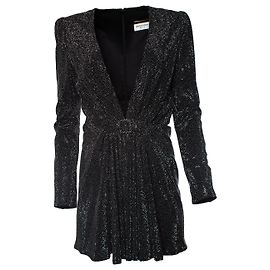 Verzierte Minikleid von Saint Laurent Schwarz