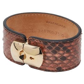 Armband aus Pythonleder von Balenciaga Braun