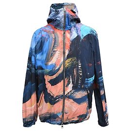 Alexander Mcqueen Brush Strokes Printed Zip-Up Jacket in Multicolor Polyamide Multiple colors