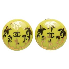 Boucles d'oreilles Coco Mark de Chanel Vert