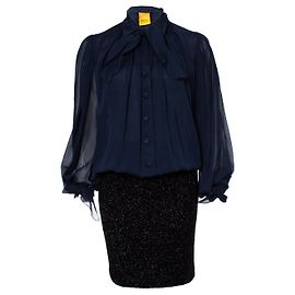 Robe de cocktail Christian Lacroix Bleu