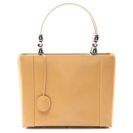 Dior-Dior Malice Pearl Leather Handbag-Brown,Beige
