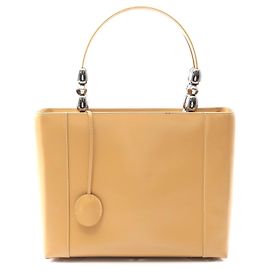 Bolsa de couro pérola Dior Malice Marrom Bege