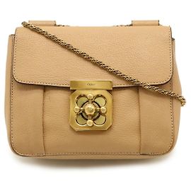 Chloé Bolsa de ombro de couro Elsie da Chloe Rosa