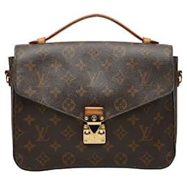 Louis Vuitton-Bolsa Pochette Metis Monograma Louis Vuitton-Marrom