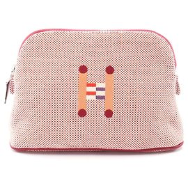 Pochete Bolide em Lona e Couro Hermès Multicor