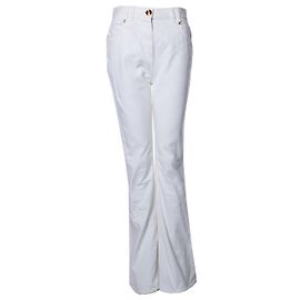 Jeans flare Balmain em branco Branco