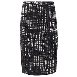 Falda lápiz midi de tweed negro de Michael Kors Negro