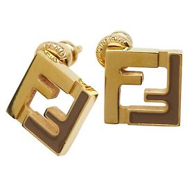 Boucles d'oreilles Fendi Forever Doré Métallisé