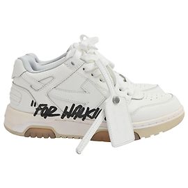 Off White Tênis Off-White Out of Office 'OOO' em couro branco Branco Cru