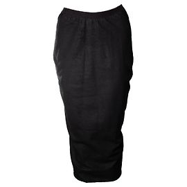 Saia lápis de couro Rick Owens preta Preto