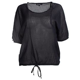 Top trasparente nero a righe Isabel Marant Étoile Nero