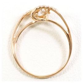 Autre Marque-K10 Pink Gold Diamond Ring-Pink