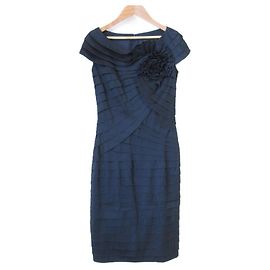 Autre Marque TADASHI SHOJI Blumen Off-Shoulder Kleid Blau