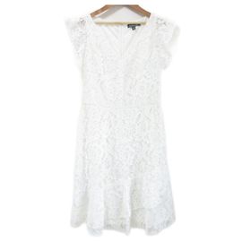 Vestido de encaje Lauren Ralph Lauren Blanco