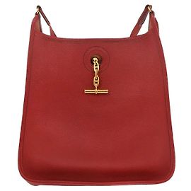 Bolsa Vespa Togo PM Hermès Vermelho