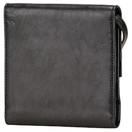 Balenciaga-Carteira de ombro trifold B Logo da Balenciaga-Preto