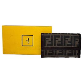 Vintage Fendi FF Monogram Wallet Brown Brown