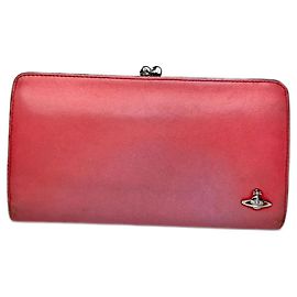 Cartera de cuero vintage Vivienne Westwood rosa Rosa