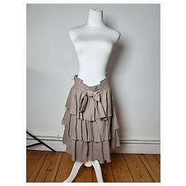 Saia Vintage Givenchy Marrom L Marrom