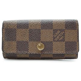Louis Vuitton Damier Ebene Multicle 4-row Key Case Brown