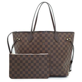 Louis Vuitton Ballerine Neverfull MM Damier Ebene Rose Marron