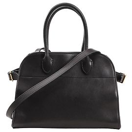 The Row Soft Margaux 10 Leder 2Way Handtasche in Schwarz Beige