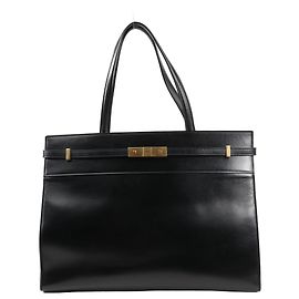 Borsa a spalla in pelle Manhattan Saint Laurent Paris nera 553745 Nero