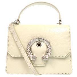 Jimmy Choo 2-Wege Perlen Madeline Handtasche Weiß