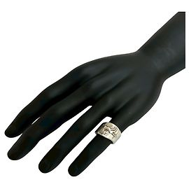 Hermès Hermes Gallop Band Ring in Silver 925 Silvery