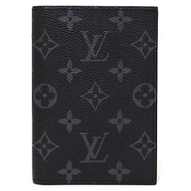 Capa de Passaporte Monogram Eclipse Louis Vuitton Preto