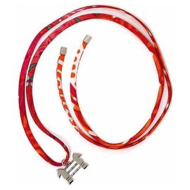 Pulsera de charme de seda Saul de Hermès Naranja