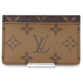 Louis Vuitton Monogram Reverse Card Case Brown