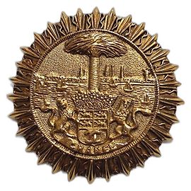 Chanel Deauville Crest Brosche Gold Golden