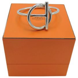Hermès HERMES RARE GLENAN BRACELET IN SOLID SILVER Silvery