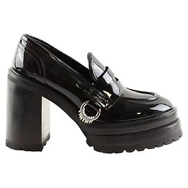 Bruno Magli Mocasines de cuero negro brillante Negro