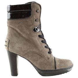 Tod's Botas de camurça cinza com cadarço Cinza
