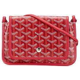 Goyard Plumet Pouch Wallet in Red Leather Red