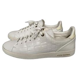 Tênis Louis Vuitton FrontRow de couro branco Branco