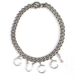 Collar Choker con Logo Script GUCCI 675769 Plata