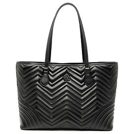 Gucci Black GG Marmont Matelasse Leather Tote Black