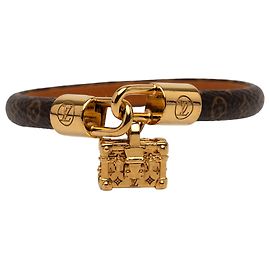 Bracciale Petite Malle Keep It Monogramma Marrone Louis Vuitton Marrone