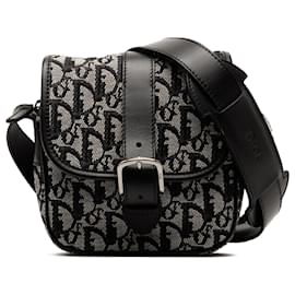 Dior-Dior Black Diorissimo Trotter Canvas Crossbody-Black