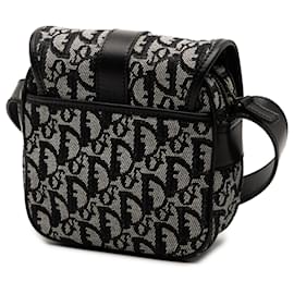 Dior-Dior Black Diorissimo Trotter Canvas Crossbody-Black