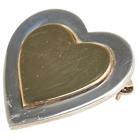 Spilla in oro e argento con motivo a cuore Tiffany & Co. Argento D'oro