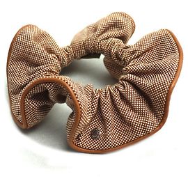 Scrunchie em Toile H Claudia da Hermès Marrom