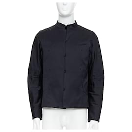 Autre Marque-Shiatzy Chen Cotton Blend Silky Embroidered Padded Coat-Black